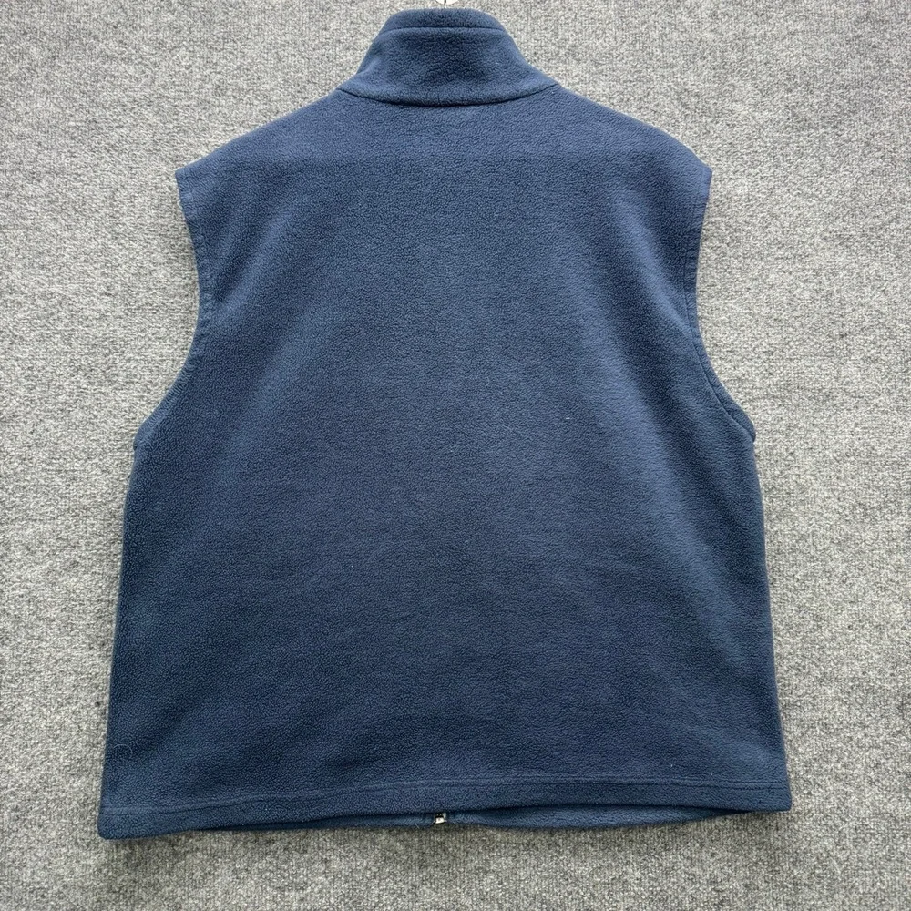 Columbia Steens Mountain Fleece Vest‎ Mens L Navy Blue Sleeveless Outdoor Fleece